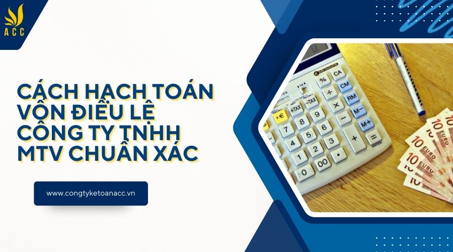 Cách hạch toán vốn điều lệ công ty TNHH MTV chuẩn xác