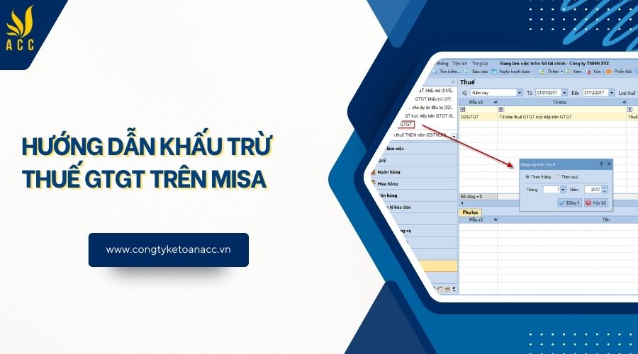 Hướng dẫn khấu trừ thuế GTGT trên misa 