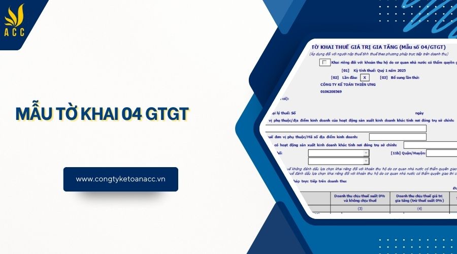Mẫu tờ khai 04 GTGT
