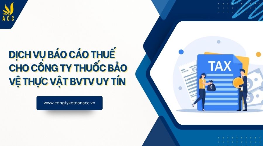 Dịch vụ báo cáo thuế cho công ty thuốc bảo vệ thực vật bvtv uy tín