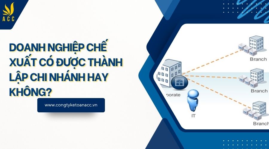 Doanh nghiệp chế xuất có được thành lập chi nhánh hay không?