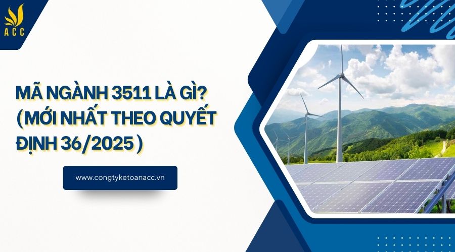 Mã ngành 3511 là gì? (Mới nhất theo quyết định 36/2025)