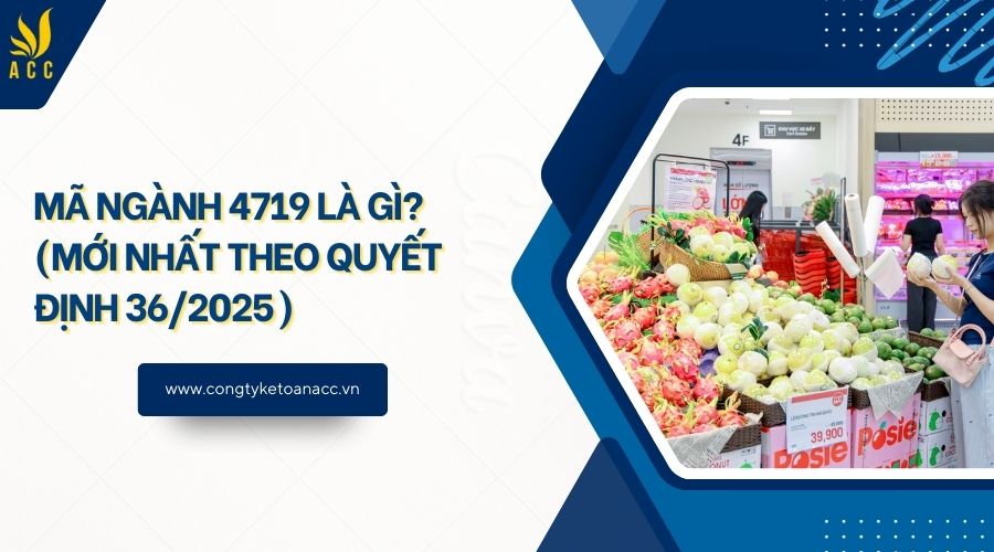 Mã ngành 4719 là gì? (Mới nhất theo quyết định 36/2025)