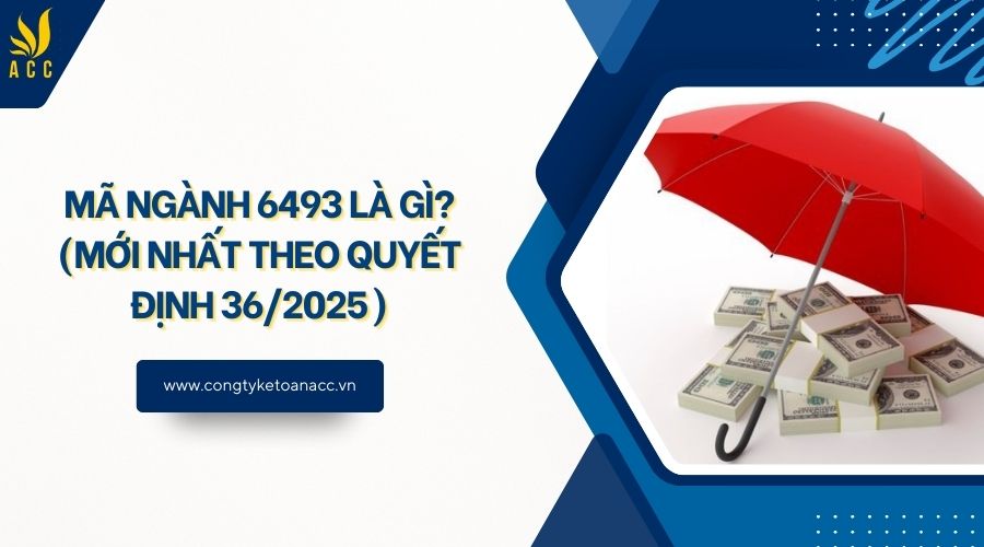 Mã ngành 6493 là gì? (Mới nhất theo quyết định 36/2025)