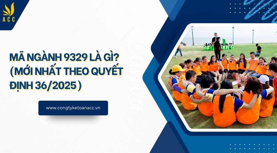 Mã ngành 9329 là gì? (Mới nhất theo quyết định 36/2025)