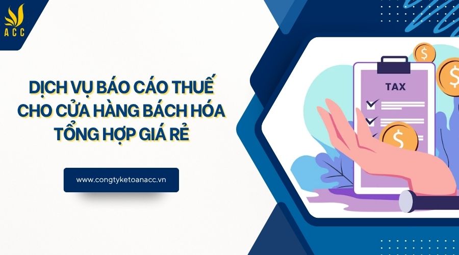 Dịch vụ báo cáo thuế cho cửa hàng bách hóa tổng hợp giá rẻ