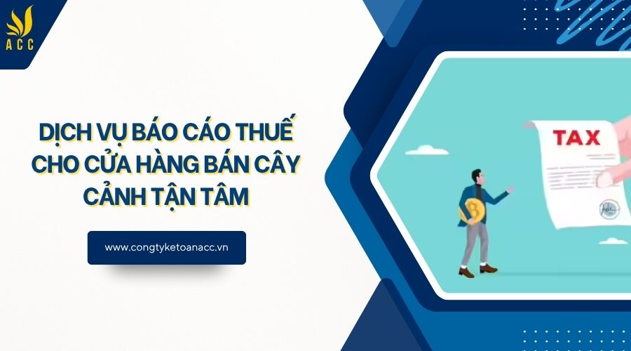 Dịch vụ báo cáo thuế cho cửa hàng bán cây cảnh tận tâm