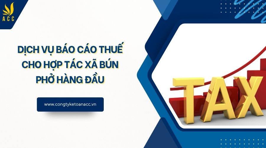 Dịch vụ báo cáo thuế cho hợp tác xã bún phở hàng đầu