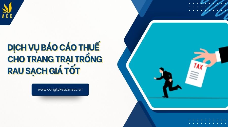 Dịch vụ báo cáo thuế cho trang trại trồng rau sạch giá tốt