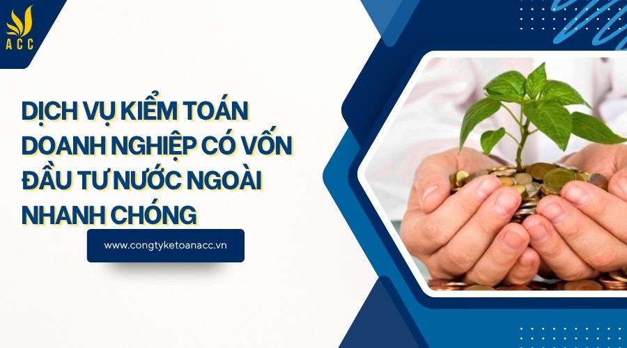 Dịch vụ kiểm toán doanh nghiệp có vốn đầu tư nước ngoài nhanh chóng