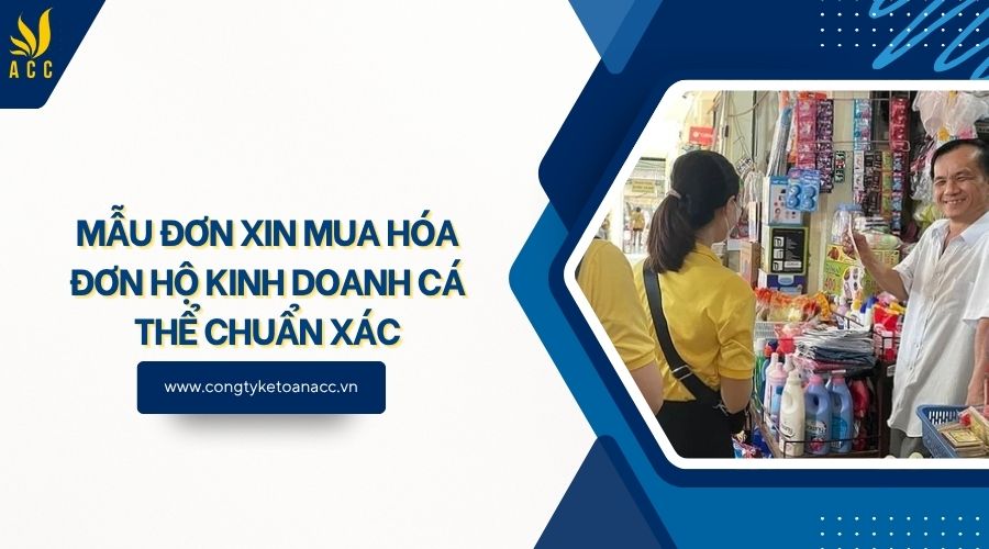 Mẫu đơn xin mua hóa đơn hộ kinh doanh cá thể chuẩn xác