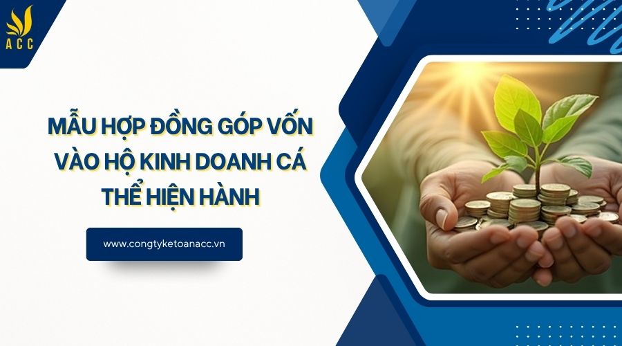 Mẫu hợp đồng góp vốn vào hộ kinh doanh cá thể hiện hành