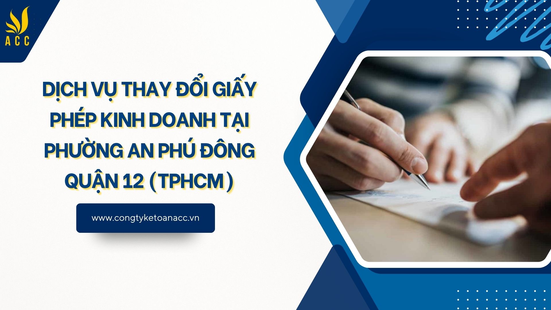 Dịch vụ thay đổi giấy phép kinh doanh tại Phường An Phú Đông Quận 12 (TPHCM)