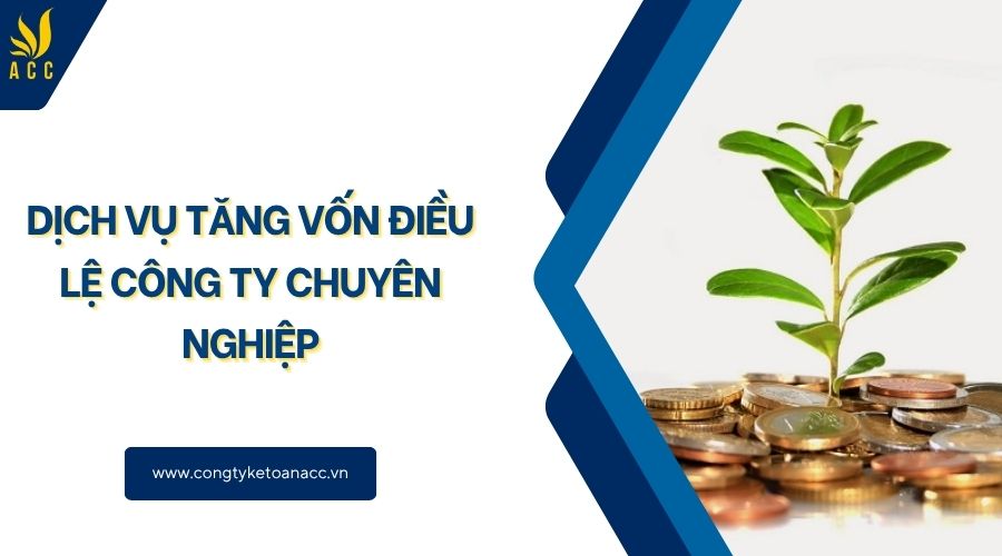 Dịch vụ tăng vốn điều lệ công ty chuyên nghiệp