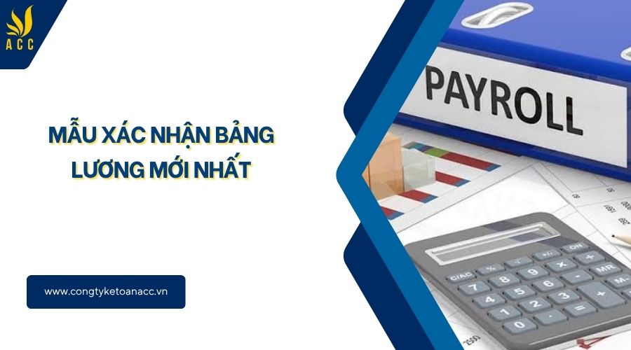 Mẫu xác nhận bảng lương mới nhất