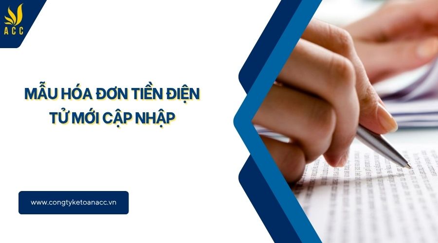 Mẫu hóa đơn tiền điện tử mới cập nhập