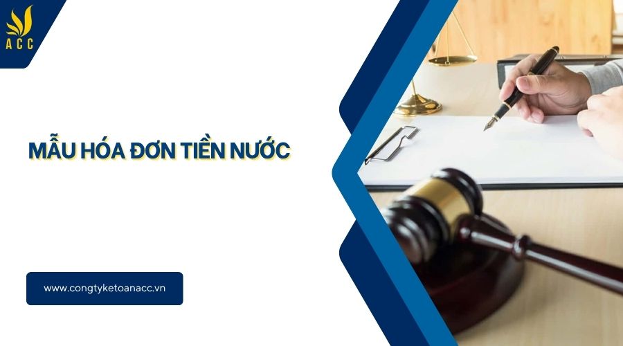 Mẫu hóa đơn tiền nước