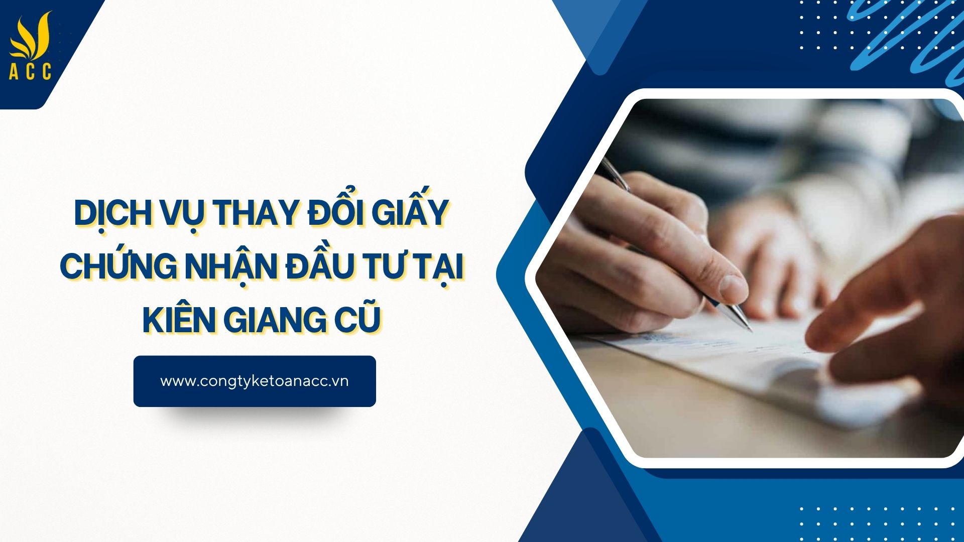 Dịch vụ thay đổi giấy chứng nhận đầu tư tại Kiên Giang cũ