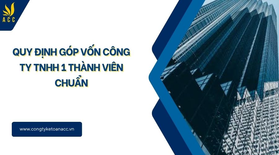 Quy định góp vốn công ty TNHH 1 thành viên chuẩn