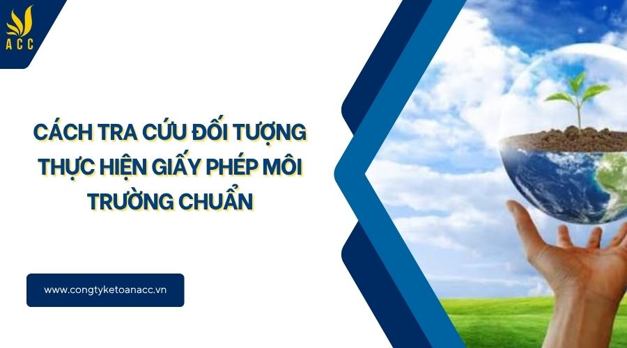 Cách tra cứu đối tượng thực hiện giấy phép môi trường chuẩn